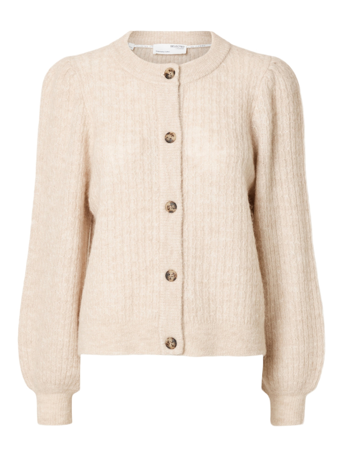 SLFLULU LS STRUCTURE KNIT CARDIGAN Birch