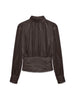 Vmpolly Ls High Neck Top Wvn Brun