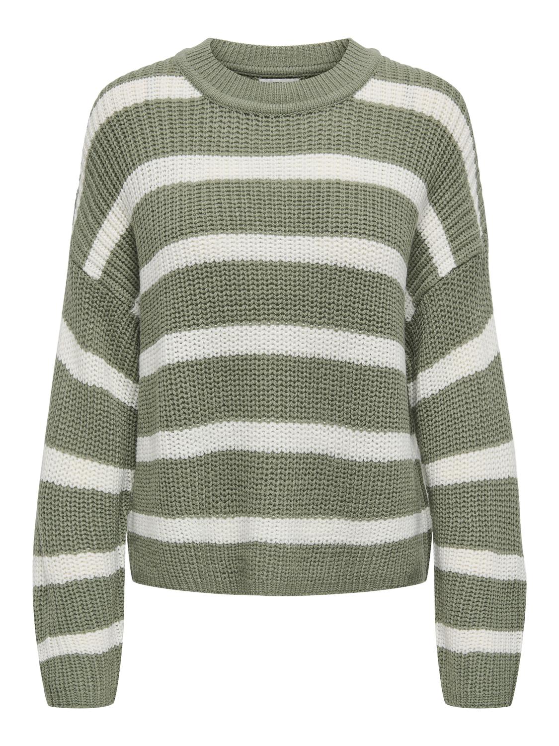 JDYJUSTY L/S STRIPE PULLOVER KNT NOOS Sea Spray