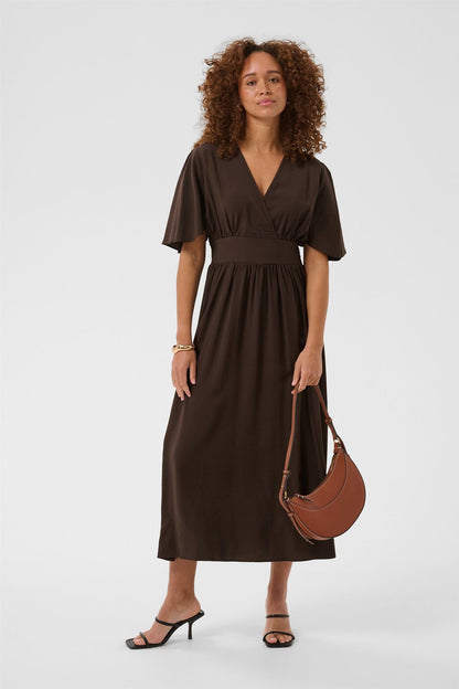 Kasirena Long  Dress Brun