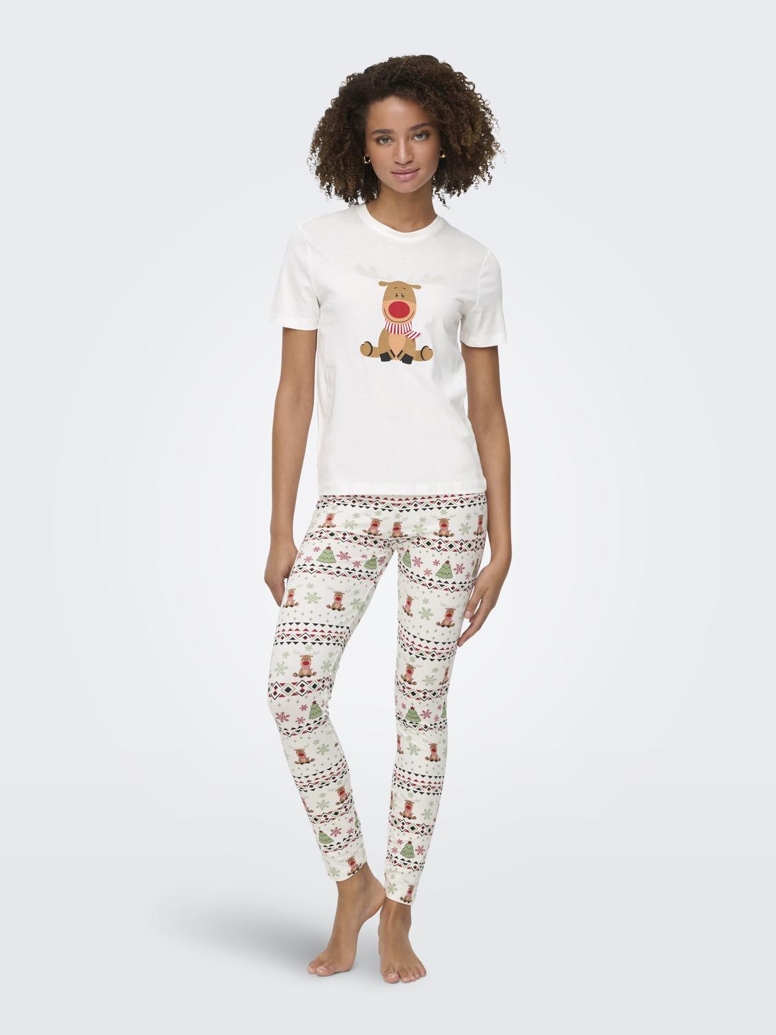 Onlxmas Elfi Life Top/leggings Set Csjrs Hvit