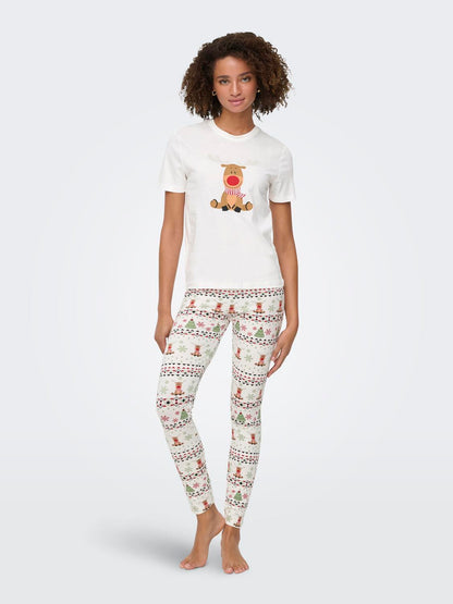 Onlxmas Elfi Life Top/leggings Set Csjrs Hvit