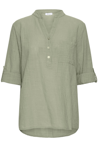 SBALEXA SOLID BLOUSE 2 Grønn