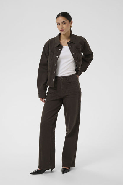 Kabrook Hw Reg Fit Jeans Brun