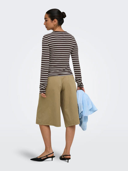 Onlnina L/s Aop Top Jrs Brun