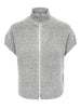Onlbianca Sl Highneck Zip Vest Knt Grå
