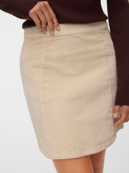 Vmkata Hr Corduroy Short Skirt Noos Grå