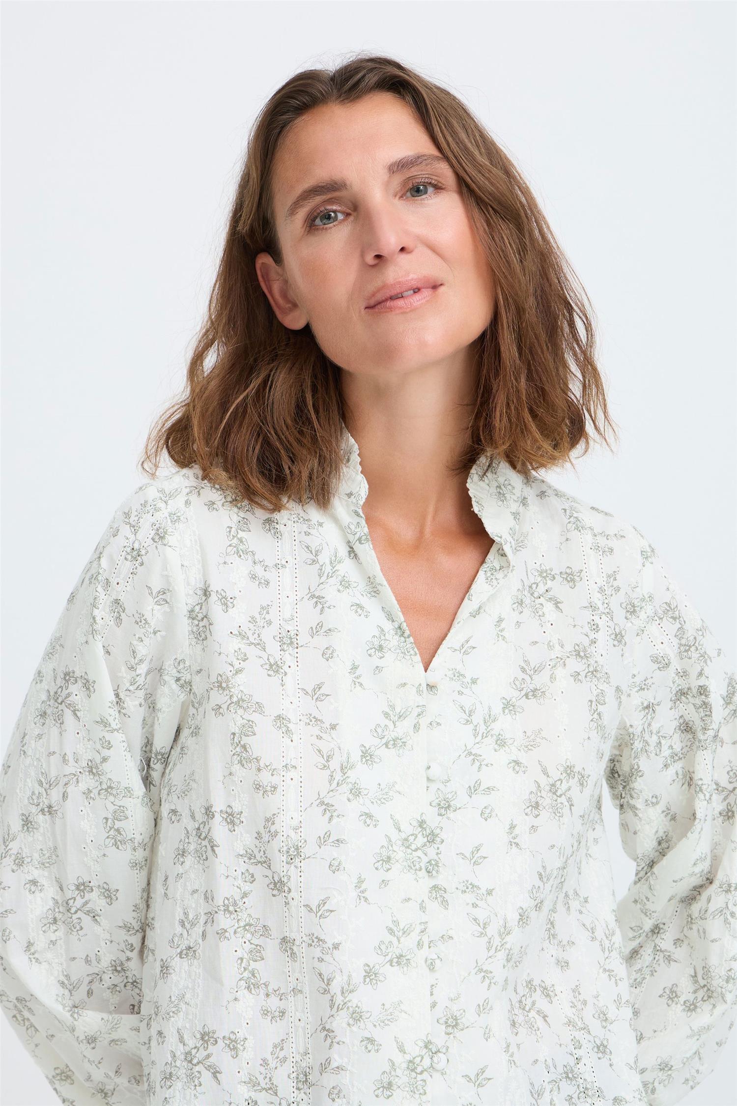 Pzdeborah Ls Blouse Beige