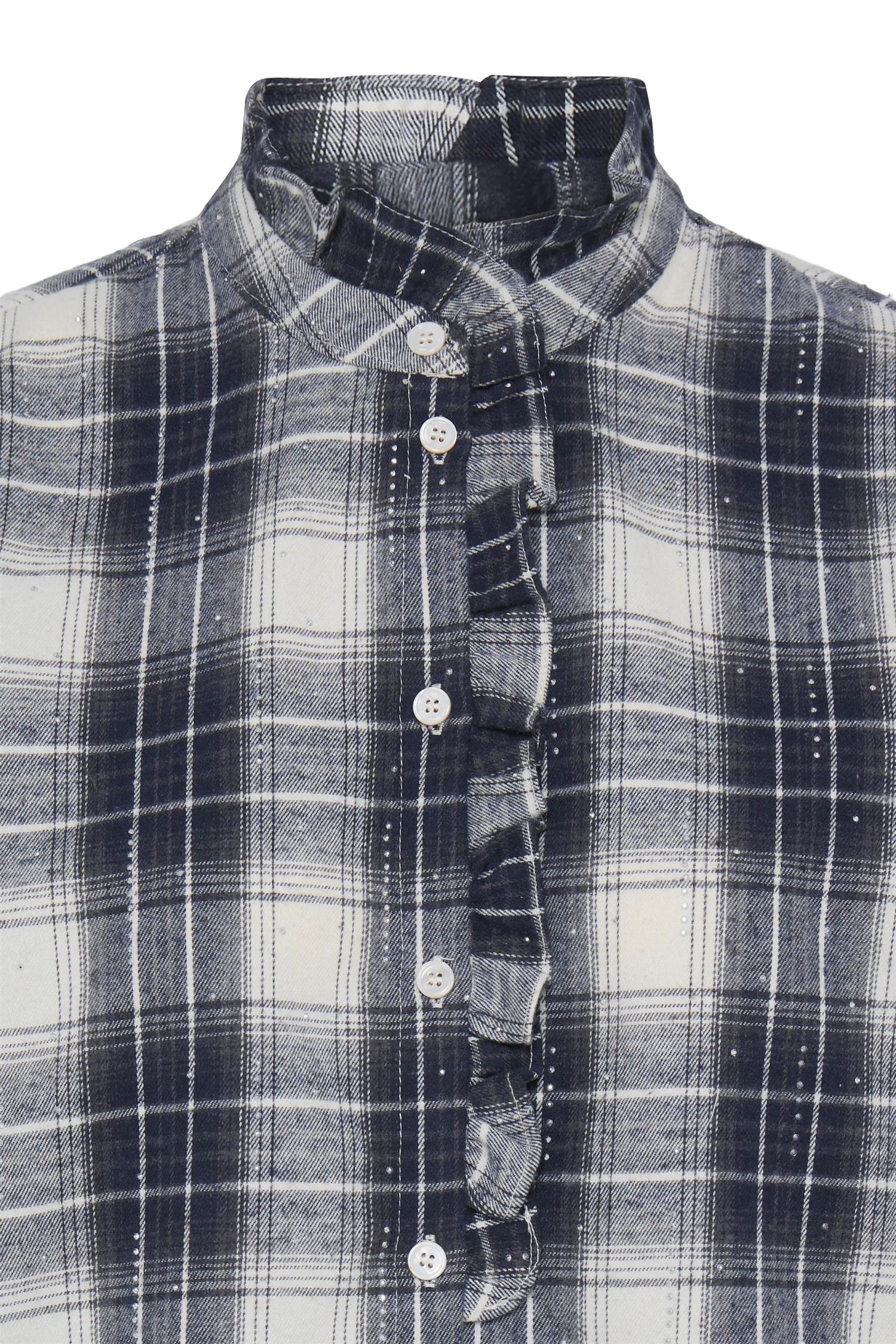 Pzkamma Ls Frill Shirt Flerfarget