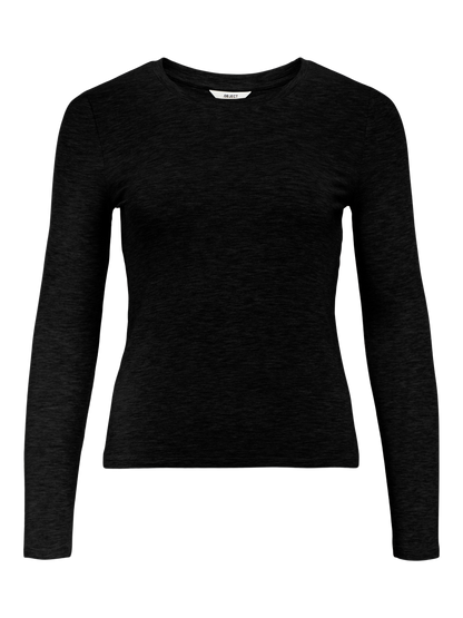 Objzofia Sli L/s O-Neck Top Noos Sort