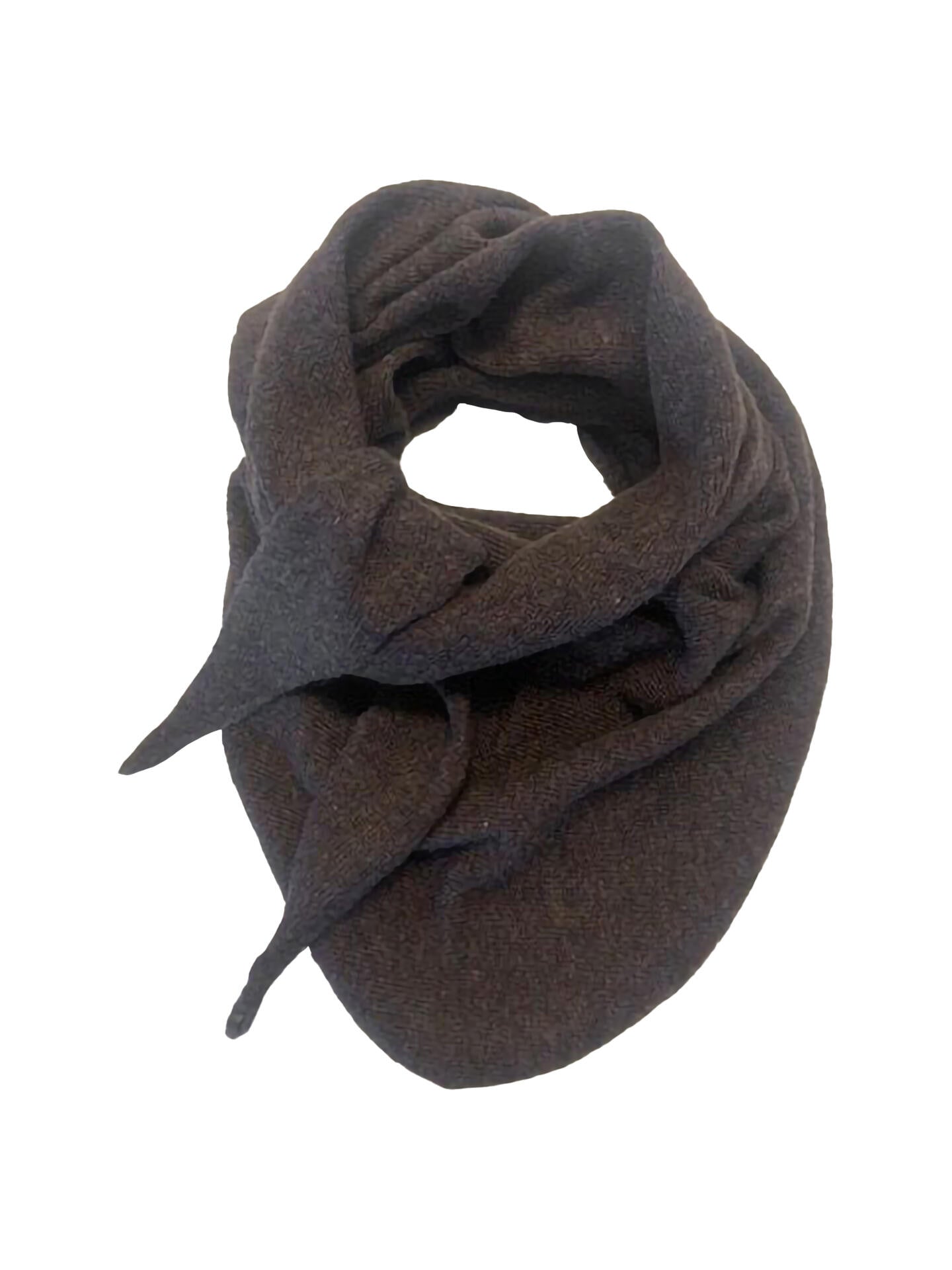 Dame sjal ensfarget triangle Brun