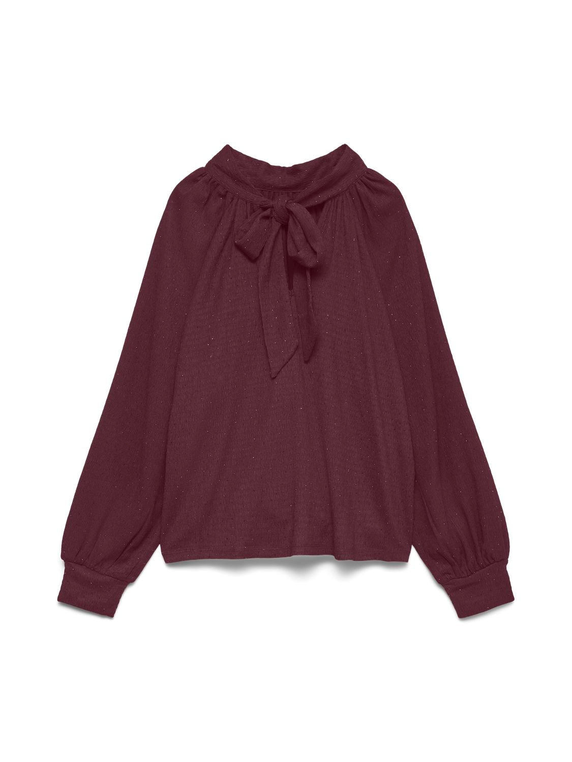 Vmnanett L/s Top Jrs Btq Burgunder