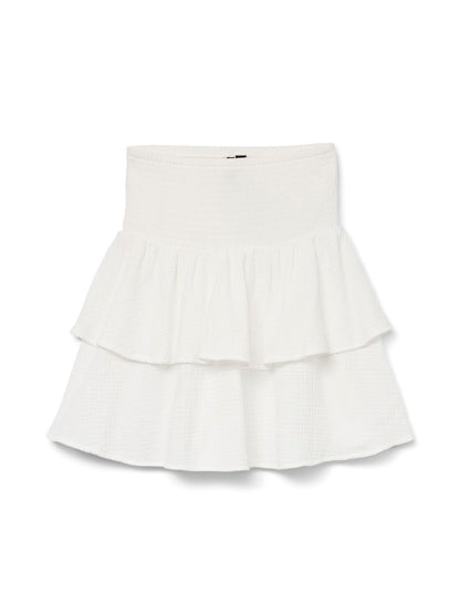 Vmnatali Hw Smock Short Skirt Wvn Noos Hvit