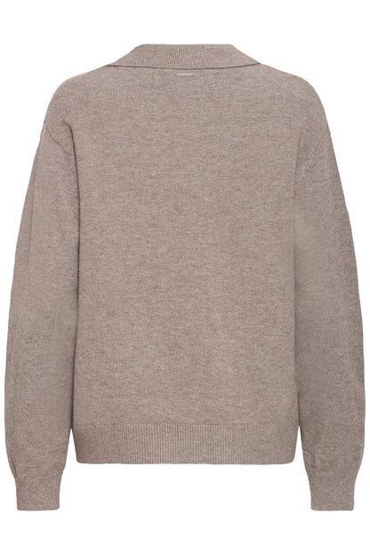 Pzsteffi Open Polo Pullover Brun