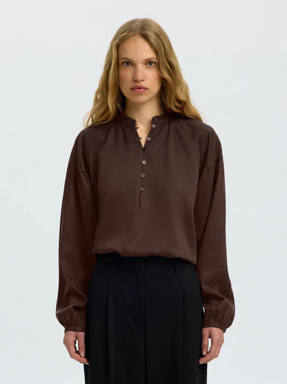 Slwdonna Ls Shirt Noos Brun