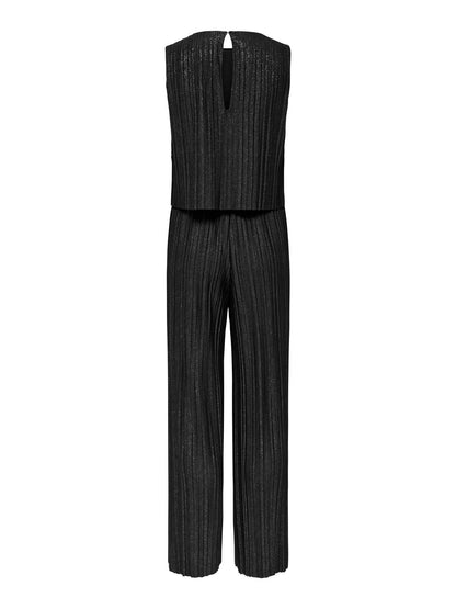 Jdylacy S/l Plisse Jumpsuit Jrs Sort