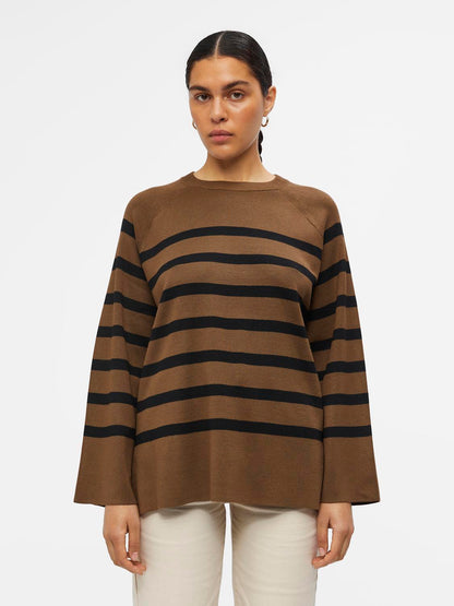 OBJESTER LS KNIT TOP NOOS Morel