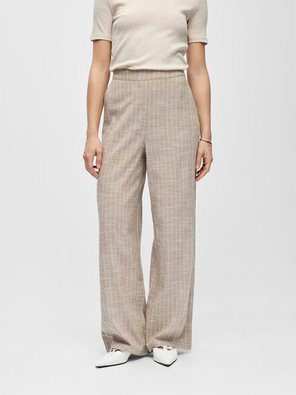 Objpaula Yui Hw Wide Pants 144 Grå