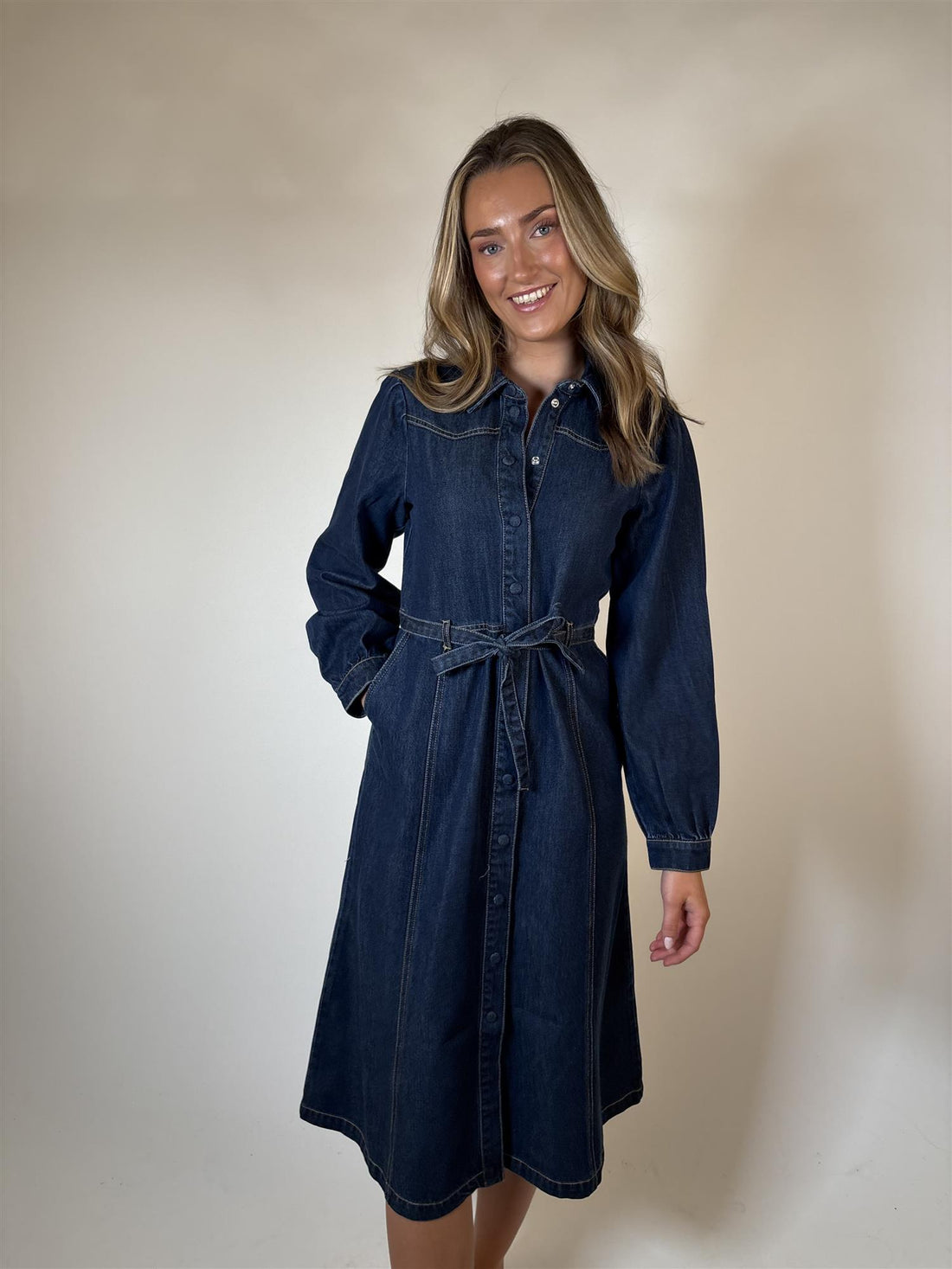 Onljulie Ls Dnm Dress Qyt Mørkeblå