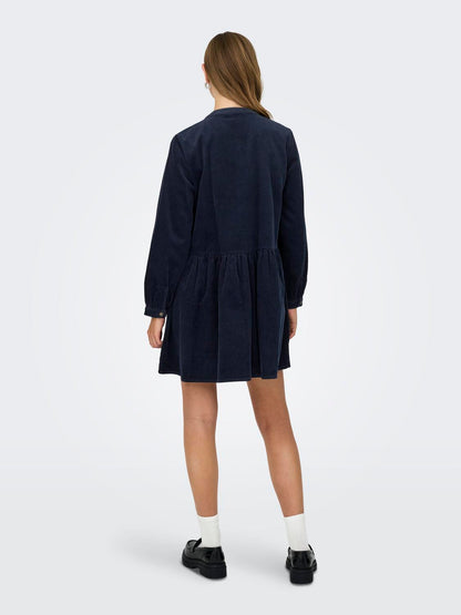 Jdyshiraz L/s Dress Wvn Dia Mørkeblå