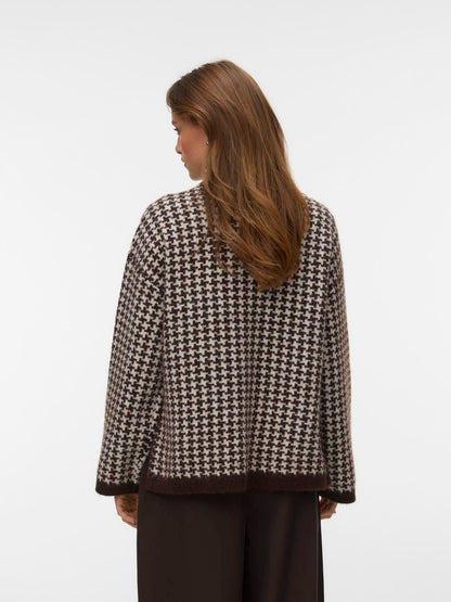 Vmcomo Ls Funnelneck Pullover Prm Brun