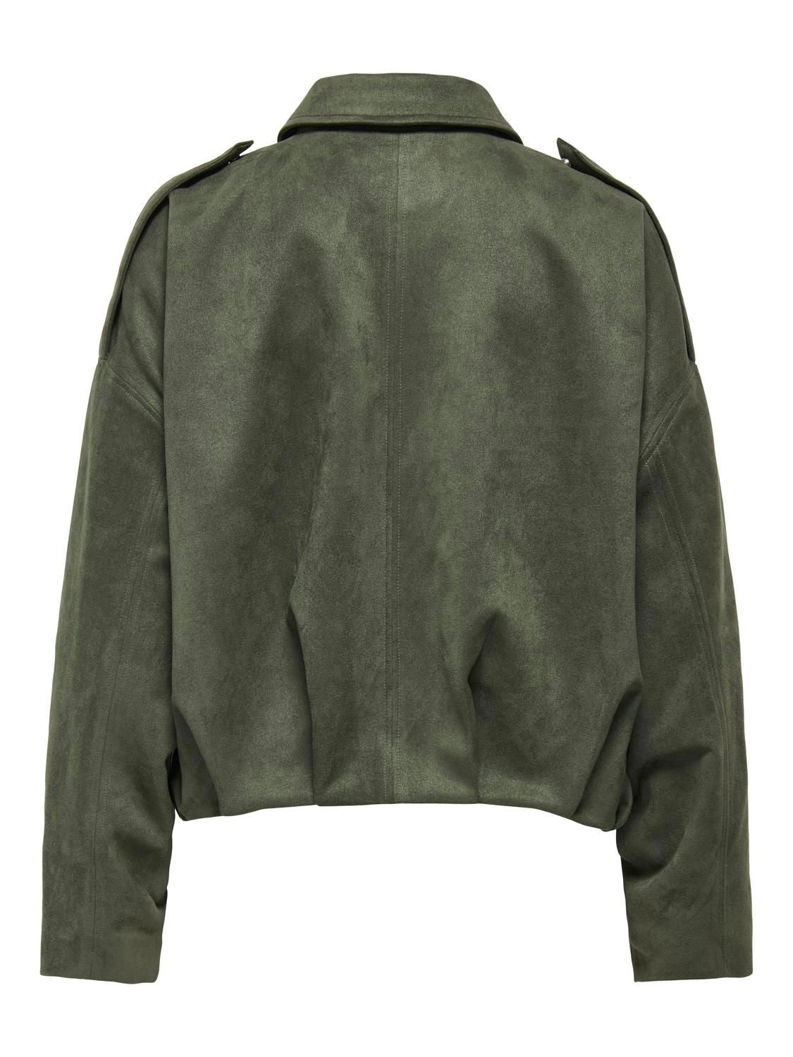 Jdynia Faux Suede Bat Jacket Otw Noos Grønn