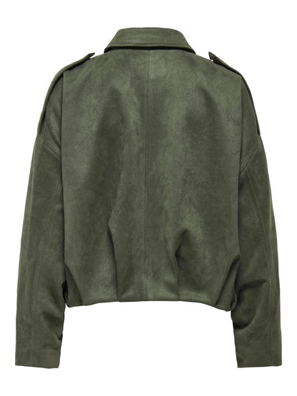 Jdynia Faux Suede Bat Jacket Otw Noos Grønn