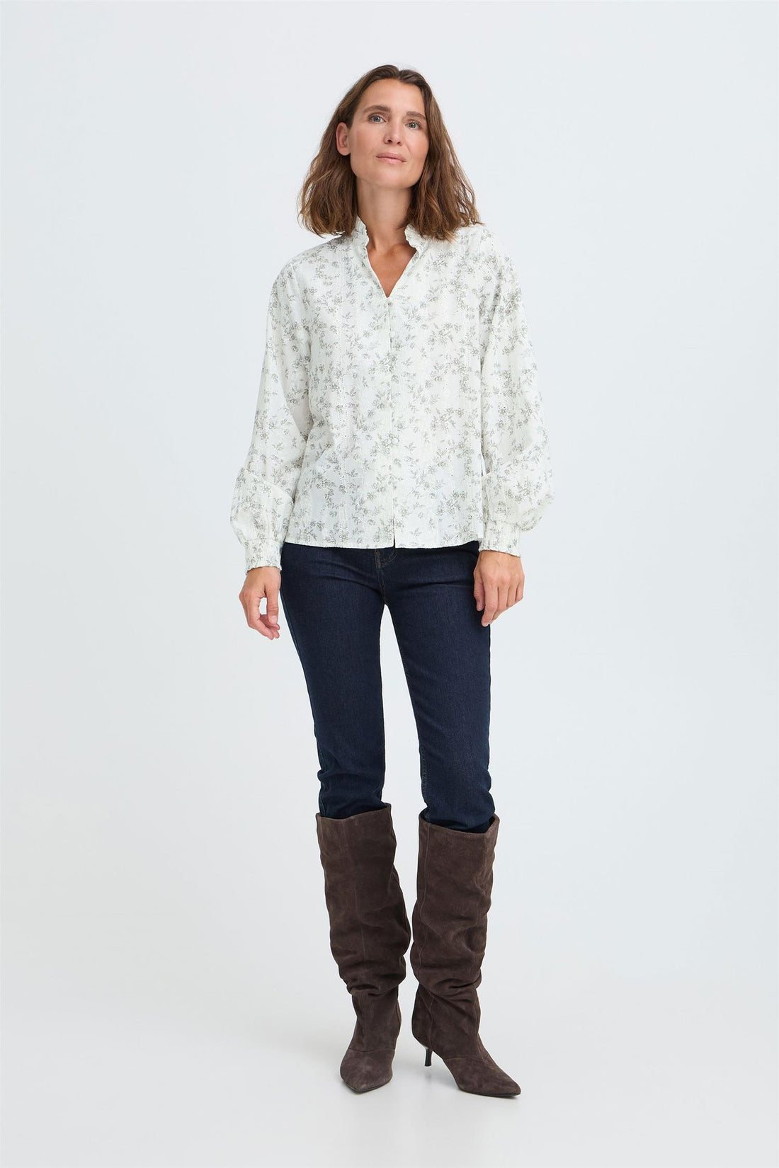 Pzdeborah Ls Blouse Beige