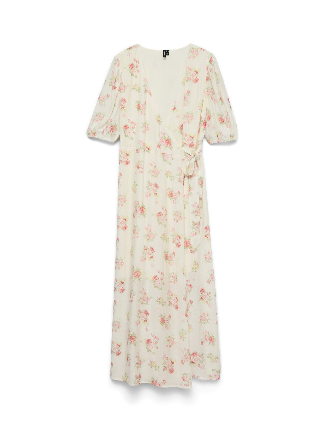 Vmbella 2/4 V-Neck Wrap 7/8 Dress Wvn Beige
