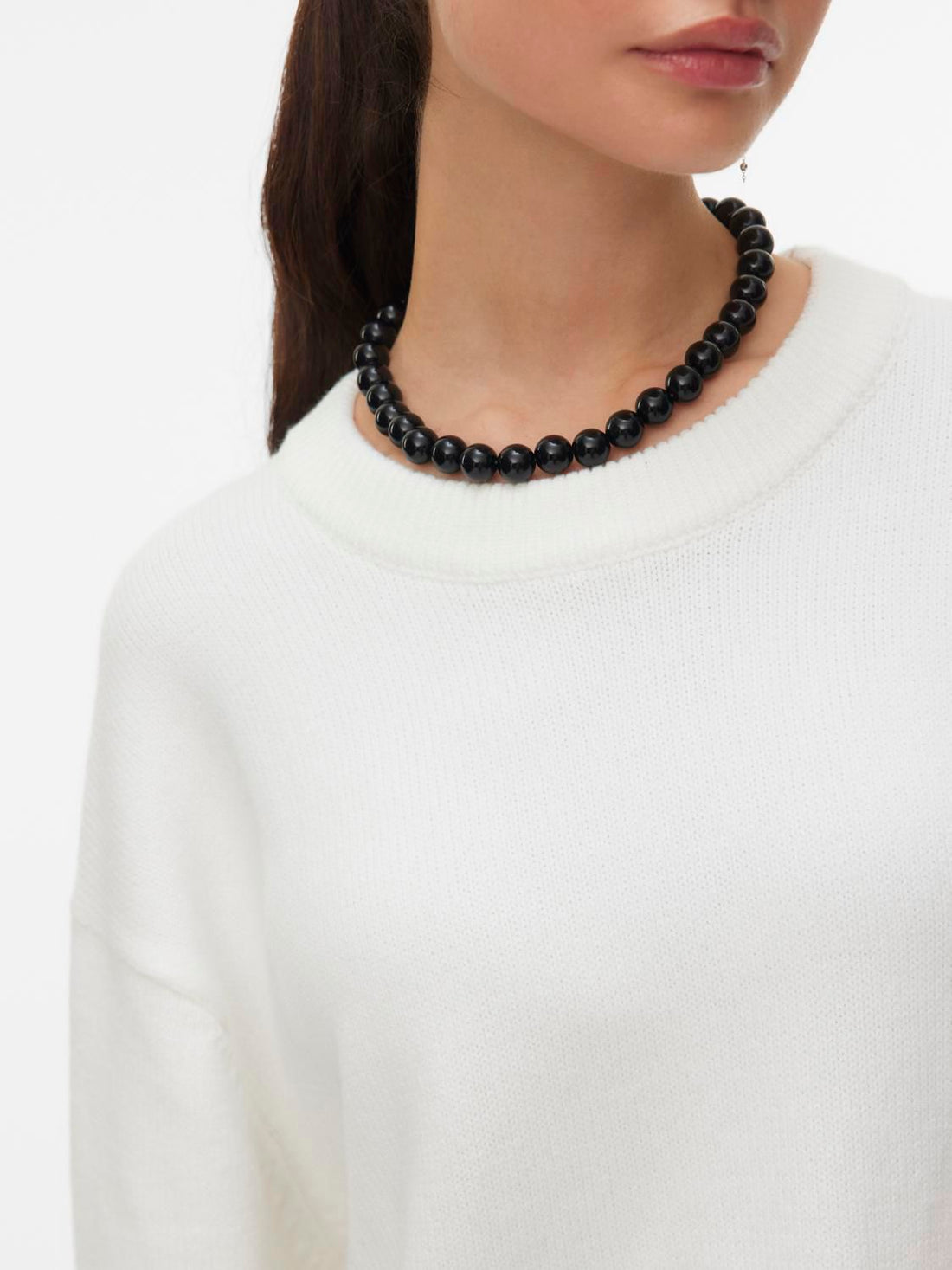 Awlaura Ls Crew Neck Knit Pullover Hvit