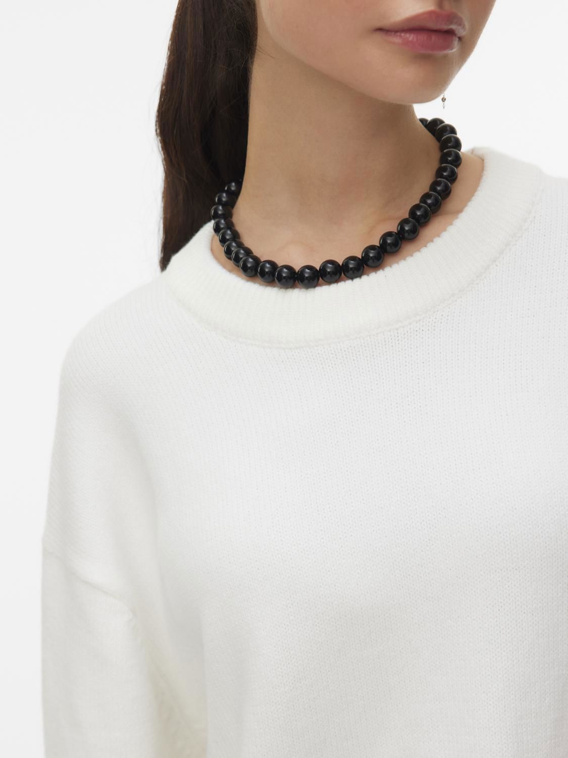 Awlaura Ls Crew Neck Knit Pullover Hvit