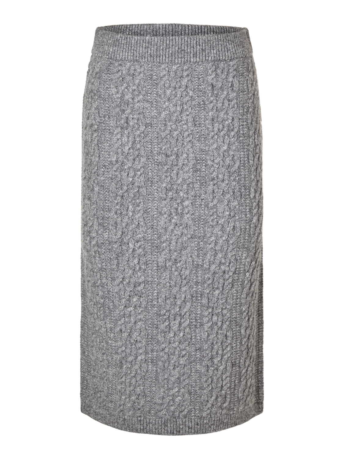 SLFELINA MARIE MW KNIT SKIRT Medium Grey Melange