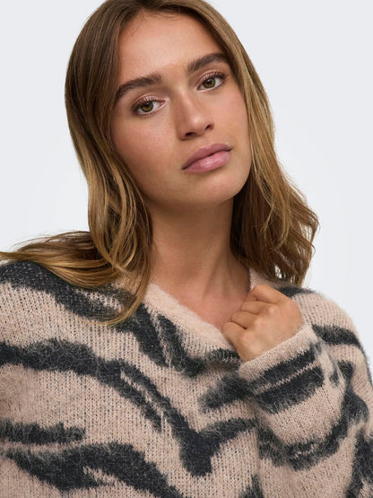 Jdycecilie L/s On Animal Pullover Knt