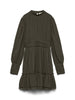 Awbirdia Ls High Neck Short Dress Grønn