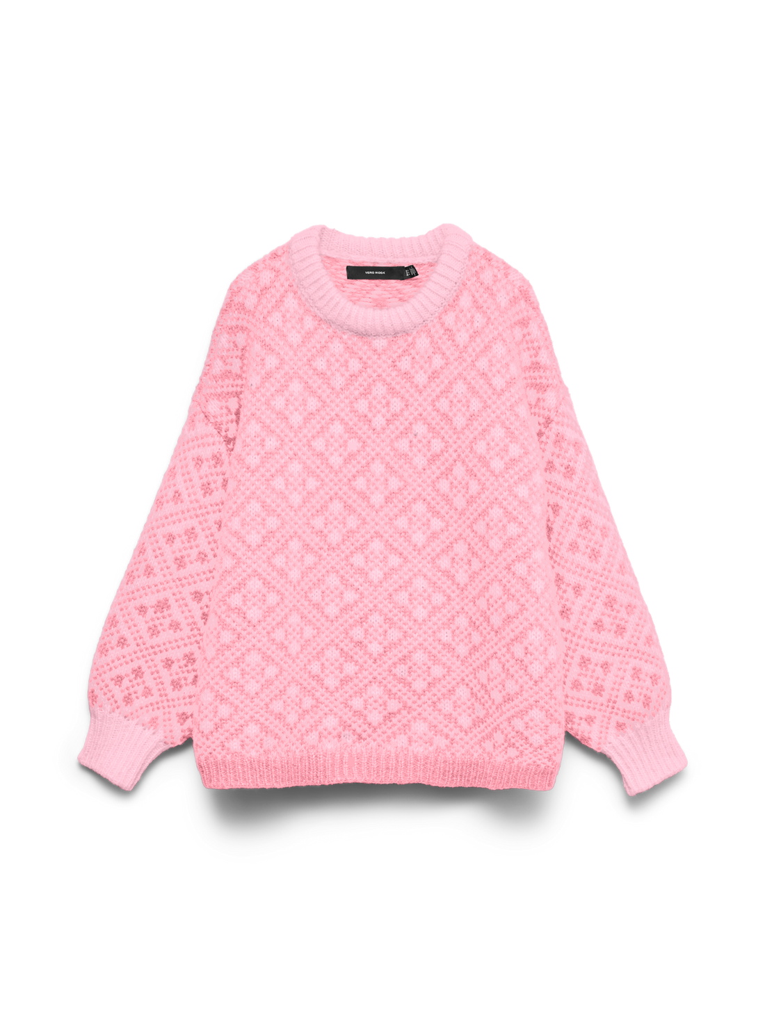Vminga Ls O-Neck Oversized Pullover Rep Rosa