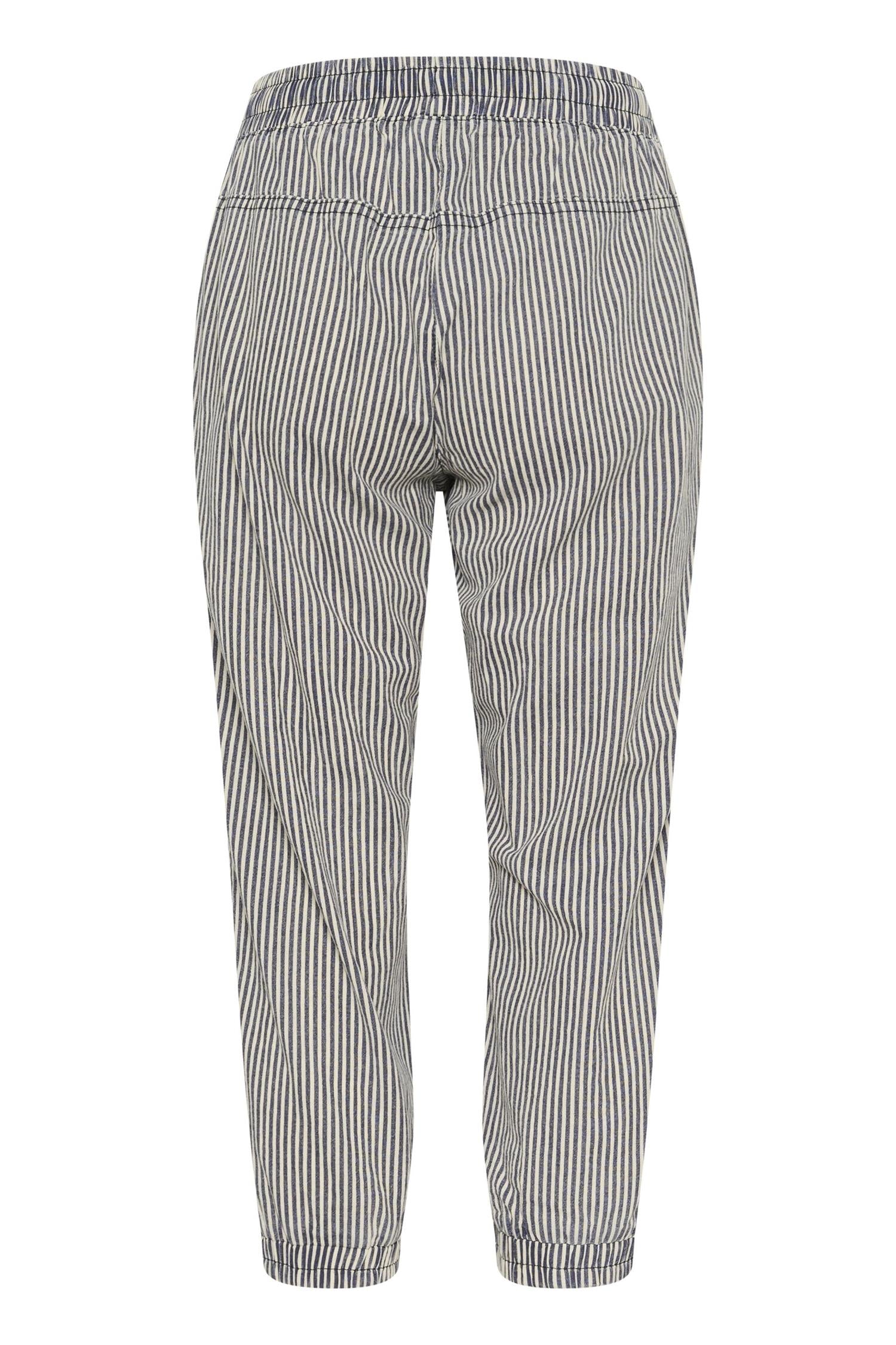 Kanaya Striped Capri Pants Svart