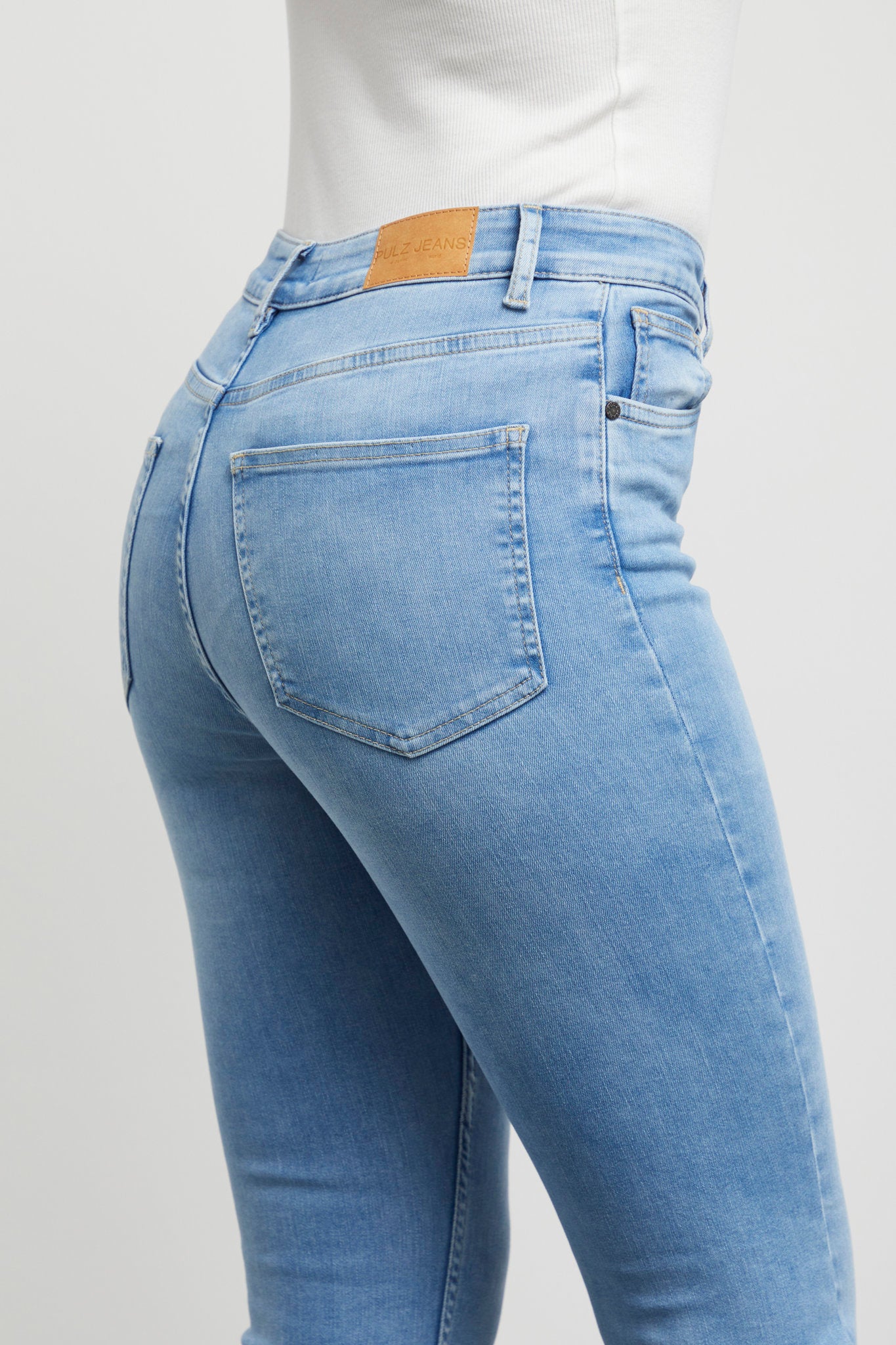 Pzbecca Uhw Bootcut Leg Blå