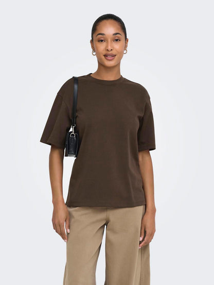 Onlsuperior Ss Oneck Loosetop Jrs Noos Brun