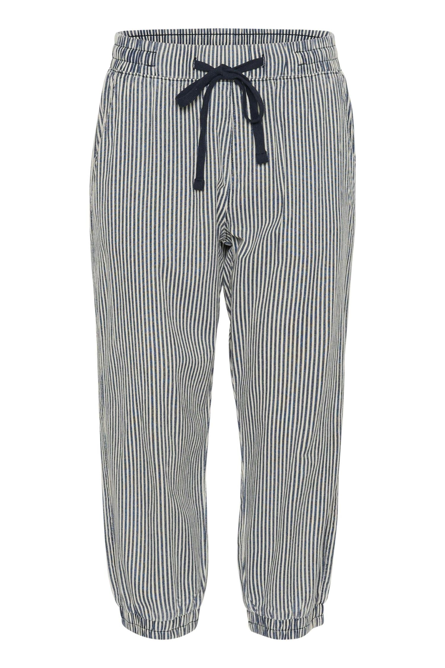 Kanaya Striped Capri Pants Svart