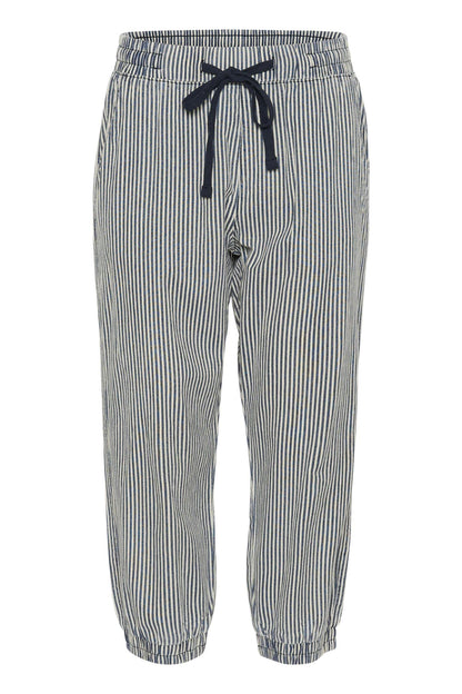 Kanaya Striped Capri Pants Svart
