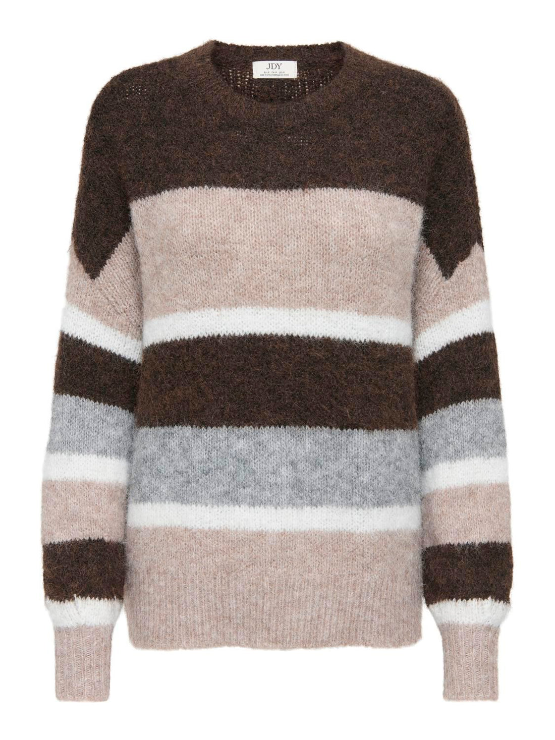 Jdyzoey Life L/s On Colorblock Pull Knt Brun