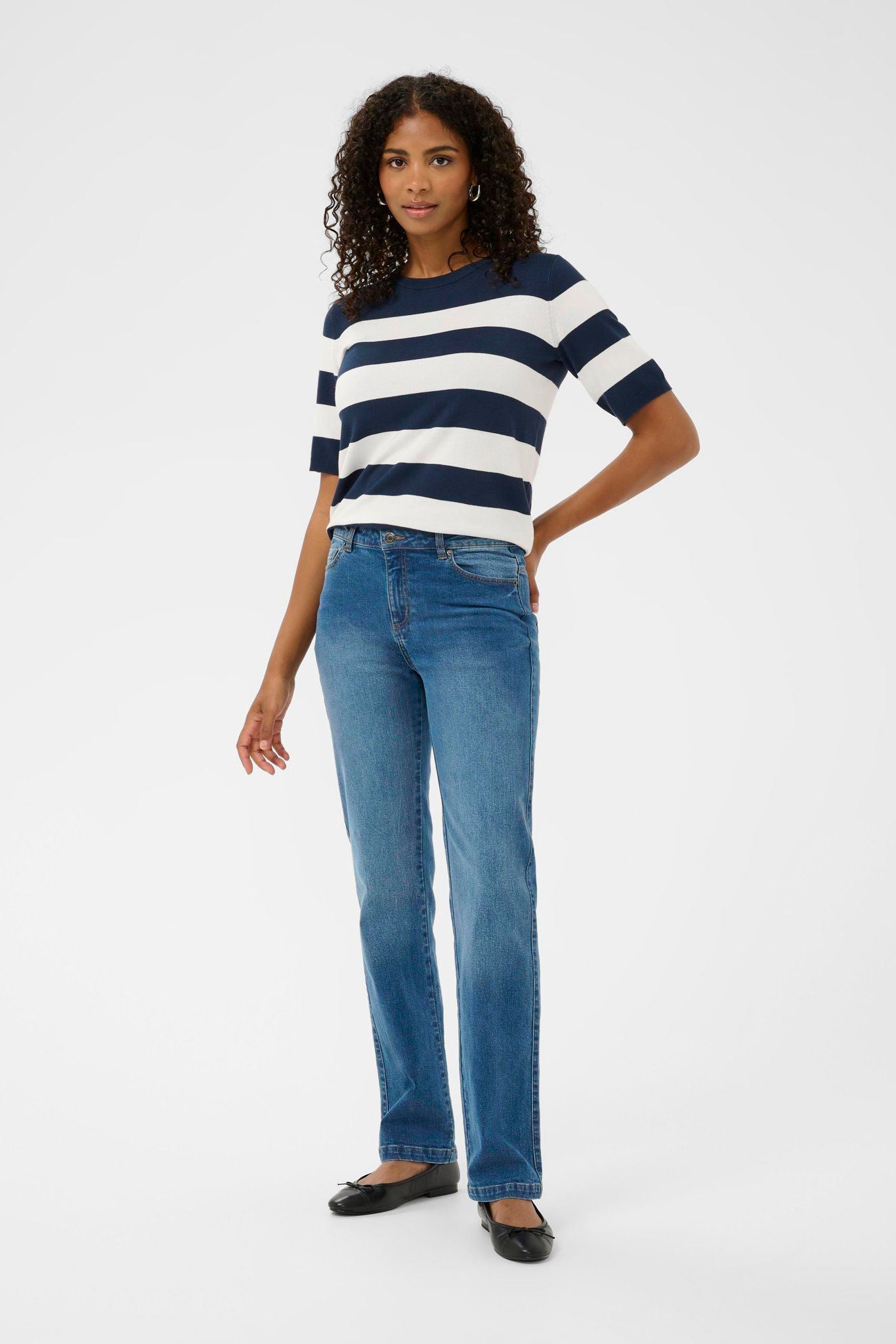 Kamaris Reg Fit Jeans Blå