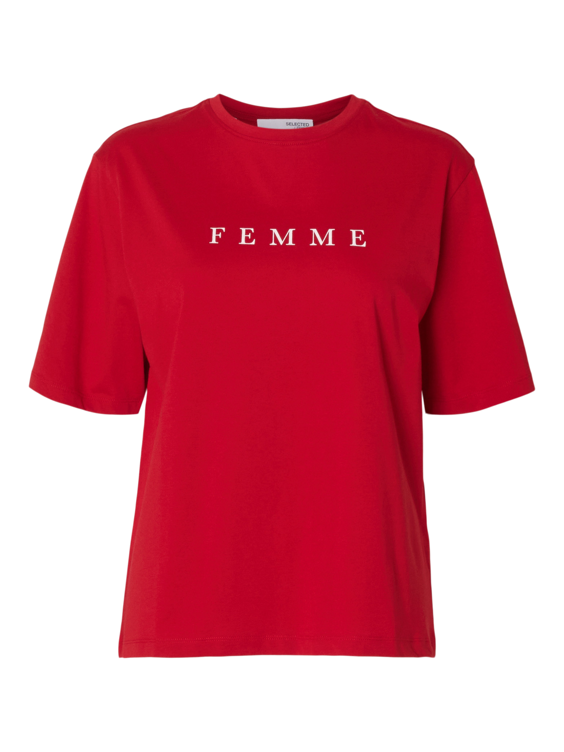 Slfvilja Ss Printed Tee W Noos Mellomrød