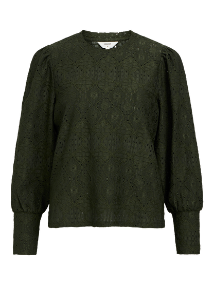 Objfeodora L/s Top Noos Mørkegrønn