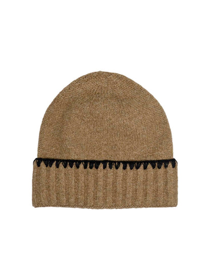 Onllea Life Embroidery Beanie Cc Beige