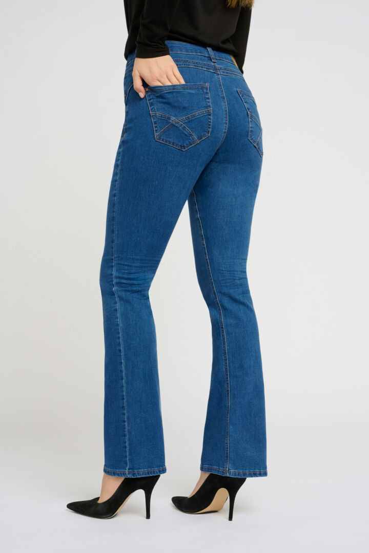 CRLONE BOOTCUT JEANS -coco fit Blå