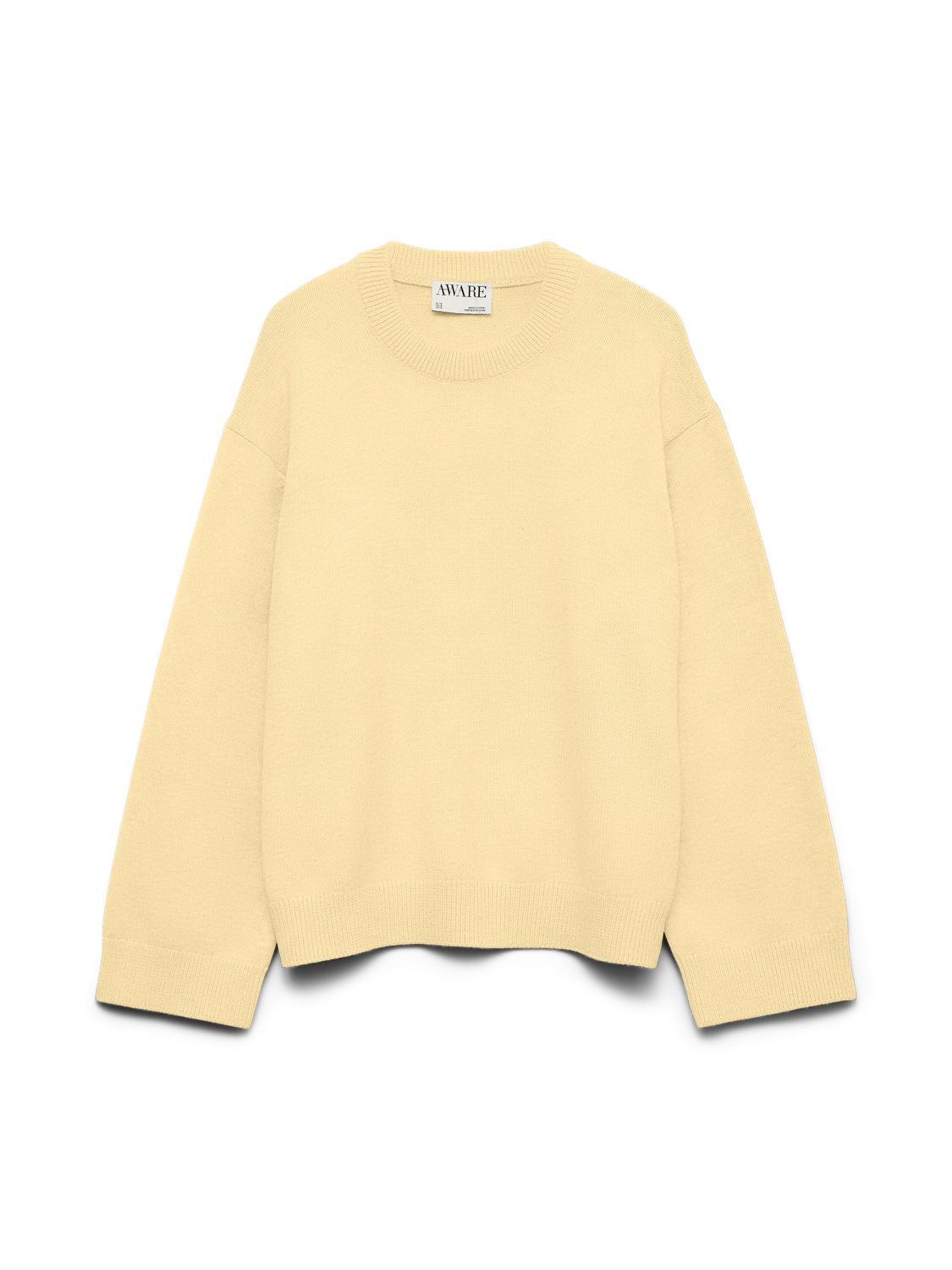 Awlaura Ls Crew Neck Knit Pullover Gul