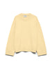Awlaura Ls Crew Neck Knit Pullover Gul