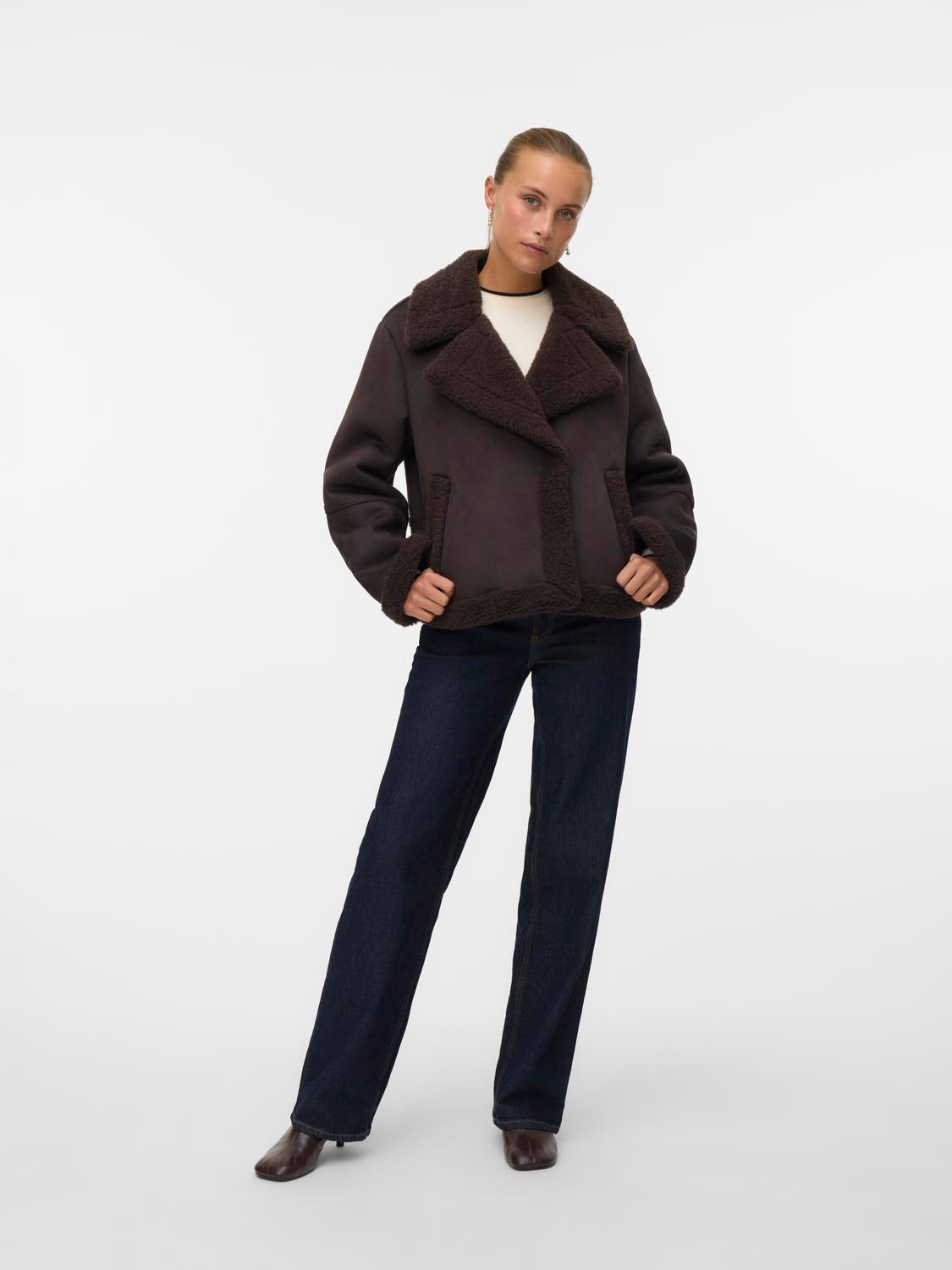 Vmharper Short Jacket Brun