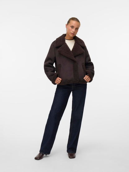 Vmharper Short Jacket Brun